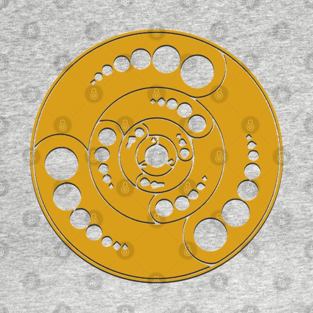 Crop Circle Disc In Gold by Whites Designs